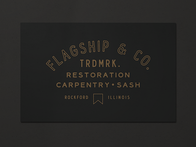Flaghship & Co. Typography branding design lockup logo mark type typography vintage