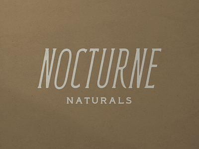 Nocturne Naturals branding custom design logo logotype typography vintage wordmark