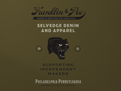 Franklin & Poe Sign aframe aframesign design illustration sign signdesign truehand truehanddesign typography
