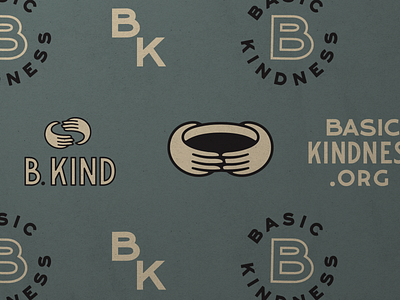 Basic Kindness branding custom design graphic illustration logo mark type typography vintage