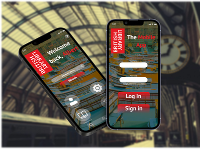 British Library's mobile app UI prototype app icon ui ux
