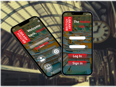 British Library's mobile app UI prototype