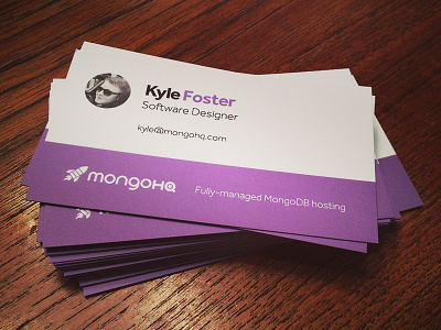 New Business Cards business card illustrator mongohq print purple