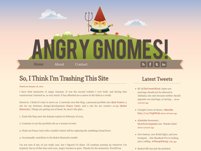 Angry Gnomes illustrator personal blog wordpress