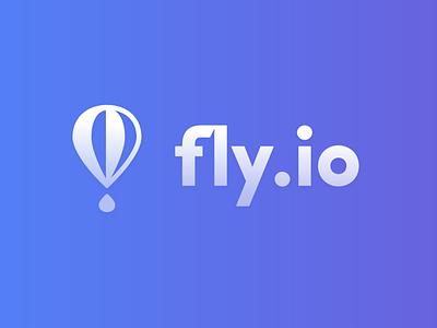 Fly.io Logo balloon fly fly.io logo logomark logotype vector
