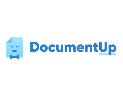 DocumentUp Logo character document logo paper vector