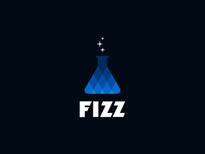 Fizz Logo Concept B diamonds fizz fizzy flask gradient logo stars vector