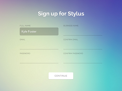 Sign-up Form form minimal register sign up subtle