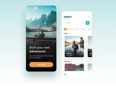 Booking Application adventures app app design bookingapp explore search sport travel ui ux uxui