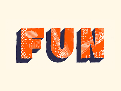 FUN - Because we need it. duotones letters pattern pattern art pattern library patterns procreate procreate app procreate brushes types typo typography