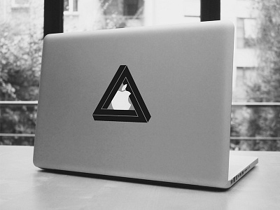Agent-Guru macbook decals. custom decal decals etsy forsale infinite triangle macbook macbook air macbook pro minimal sticker stickers
