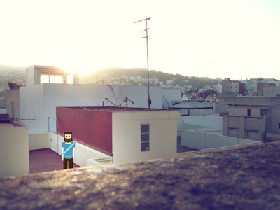 Tanger on the roof photo photography pixelart