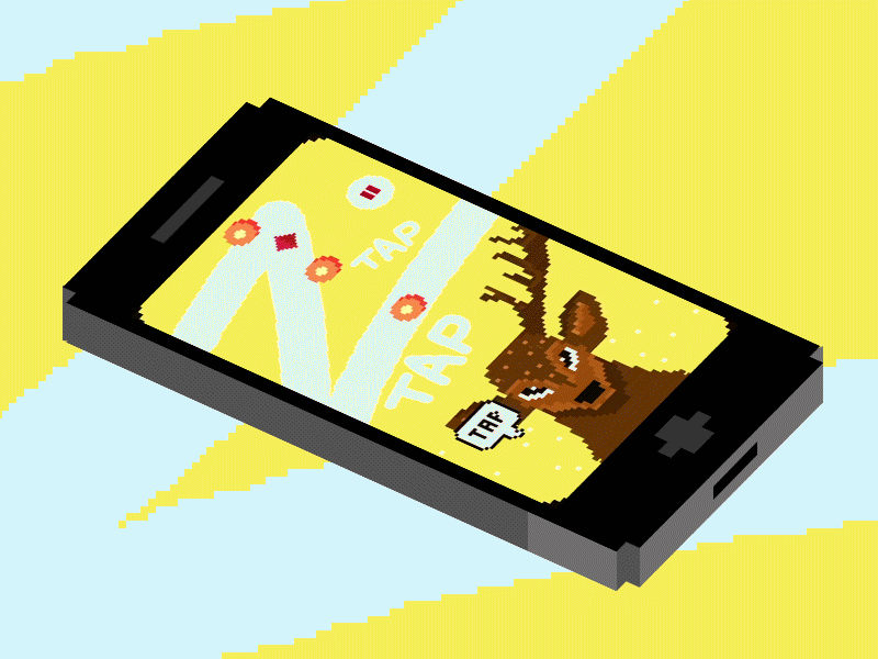 Deer Unicorn - Game Design gif fun minimal yellow 8bit style pixel pixelart games game