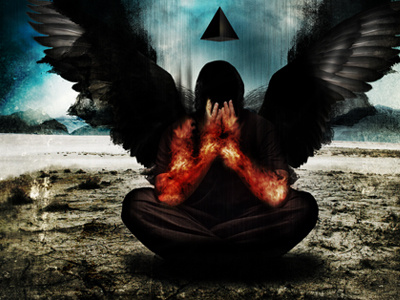 15 Reasons cover music photo digital composition angel bird fire triangle