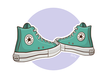 CONVERSE | Vector Illustration converse converseshoes illustration pastel shoes vector vectorart vectordrawing vectorillustration