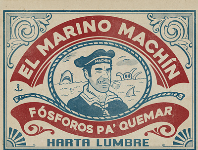 Marino Machin Matchsitck box cartoon comic design illustration matchsticks outline pop art procreate retro trace vintage