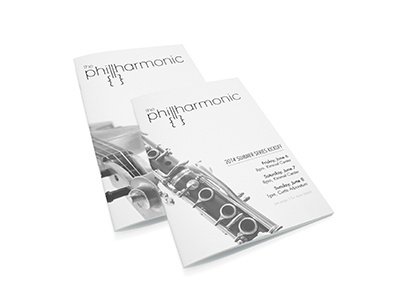 The Phillharmonic booklet identity logo music typography
