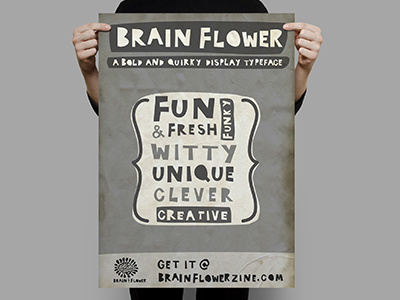 Brain Flower Poster layout poster typeface