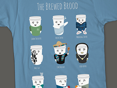 The Brewed Brood illustration t shirt