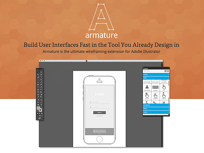 Armature Adobe Illustrator Extension adobe extension illustrator panel plugin ui ux vector wireframes