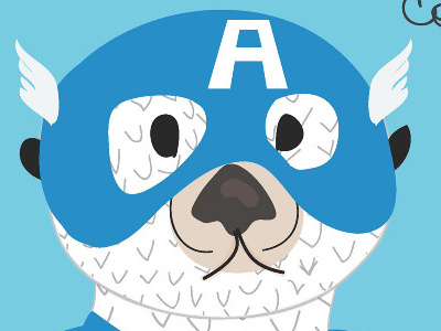 Captain Ottmerica aiga avengers captain america illustration otter