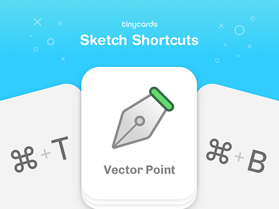 Sketch Shortcuts / TinyCards by Duolingo card design digital duolingo keyboard memorize shortcuts sketch tinycards ui