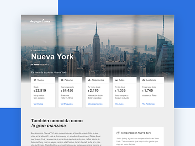 Landing de Destino | Desktop app decolar design despegar new york responsive ui ux