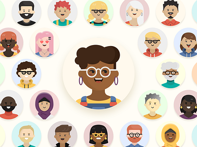 Lingbe's avatars diversity illustration lingbe people