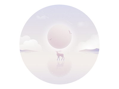 Strange Planet animal dream illustration lonely mood plant rays sea strange water