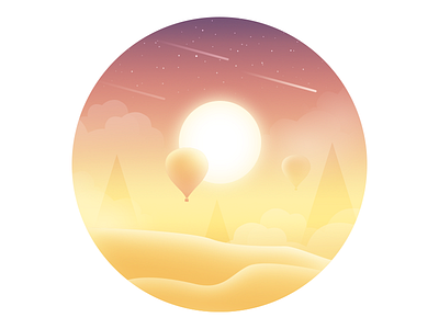 Balloon balloon desert dream giraffe illustration lonely sun