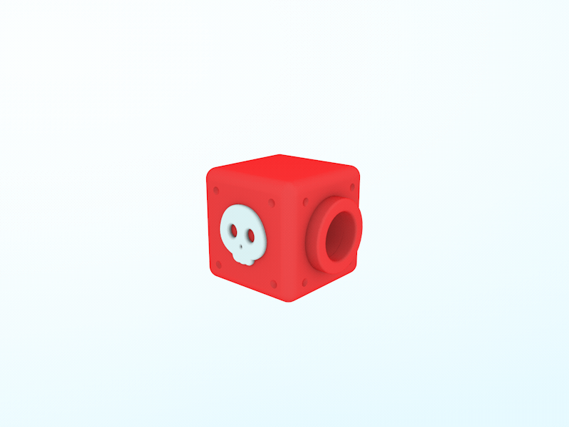 Biubiubiu :D 3d ball biu~ c4d mario skull square