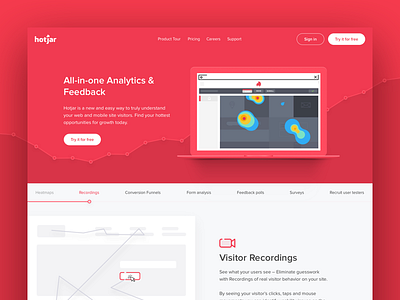 Hotjar Landing Page Concept