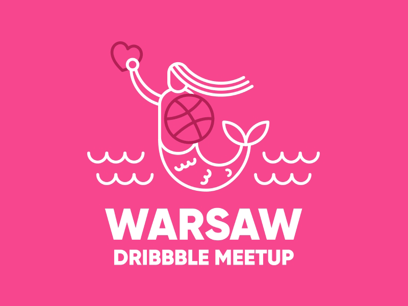 Warsaw Dribbble Meetup new logo