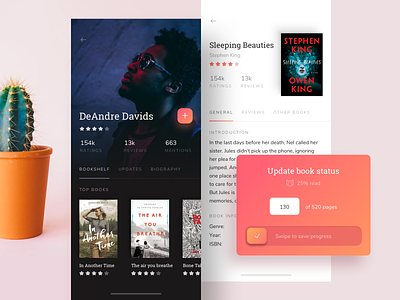 Goodreads iOS application author profile app books goodreads ios mobile ui user interface