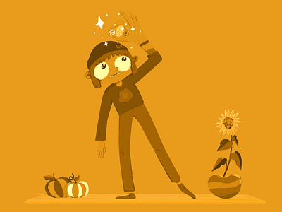autumn character design illustration