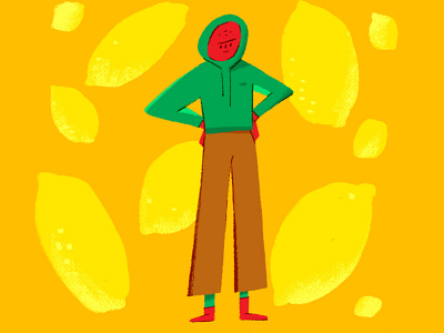 lemon lemon character design illustration pattern