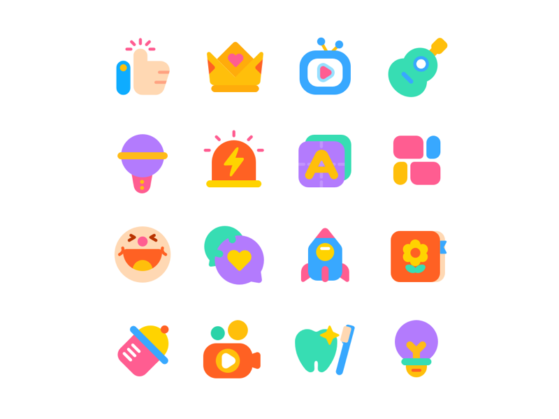 kids icon（3-6） by huze on Dribbble