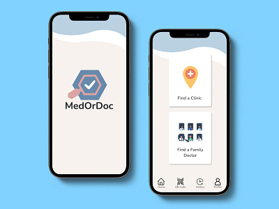 ui/ux design - "MedOrDoc" prototype 1/4 adobe illustrator application design graphic design high fidelity illustration interaction logo medordoc mobile app prototype ui ux