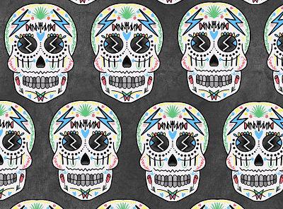 Sugar Skull branding design illustration lys vector