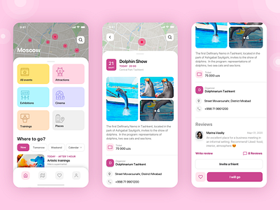 Events and places - mobile app city events events app mobile mobile app mobile app design places