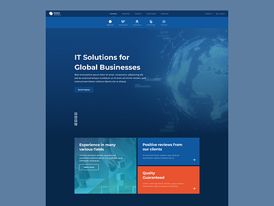 Home page design for IT company home page design it company landing page software company web design website