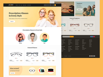 Eyeglasses online shop ecommerce elegant eyeglasses eyeglasses shop online shop webdesign website