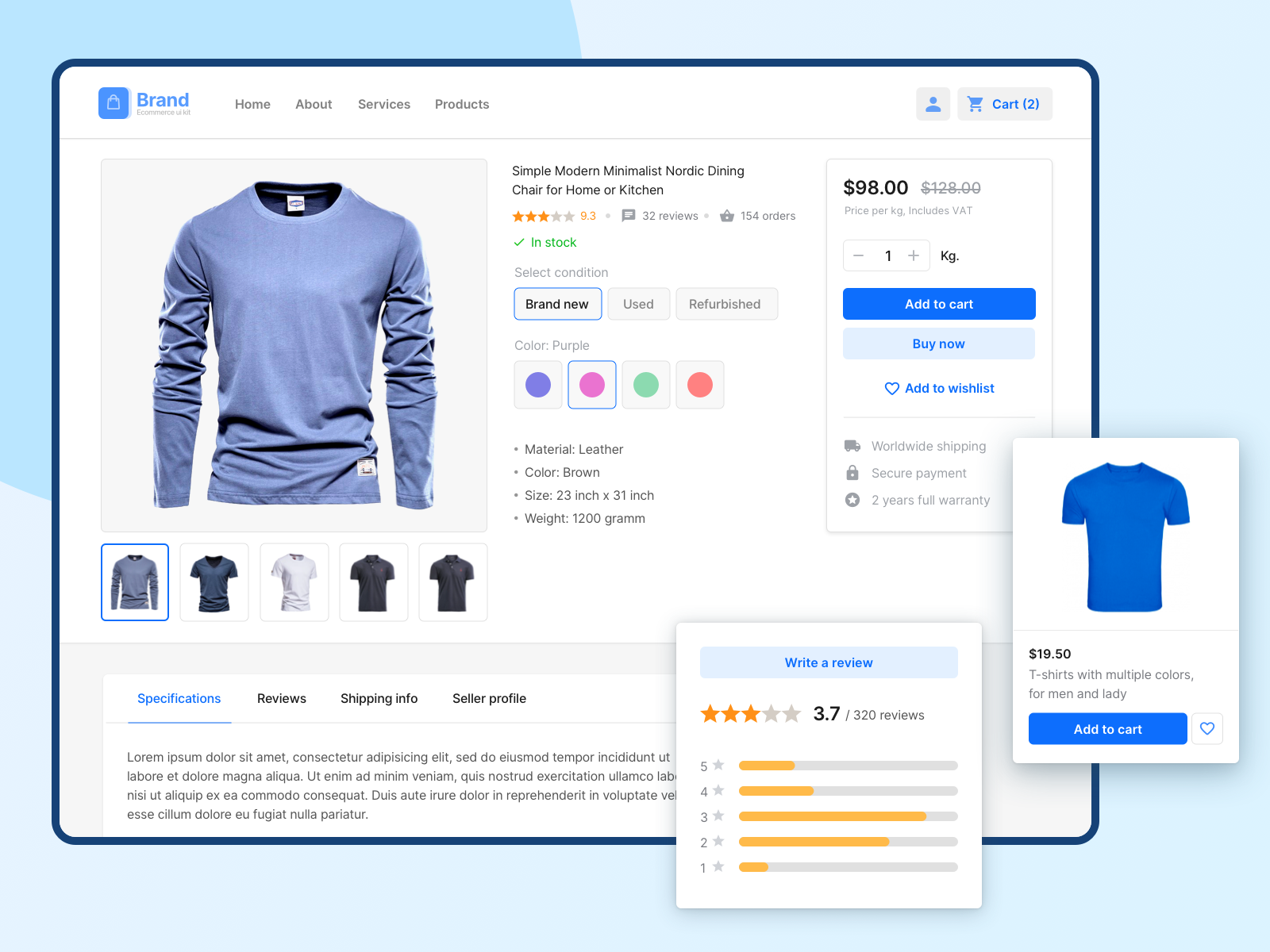 E-commerce Product Detail Page By Vosidiy M On Dribbble