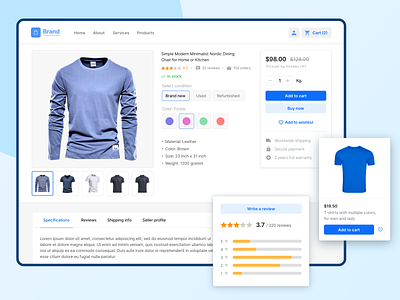 E-commerce product detail page