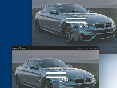 Daily UI Challenge 001: Jay's Autoblography Sign Up Page