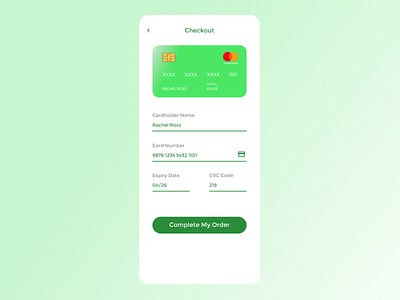 Daily UI Challenge 002: Credit Card Checkout