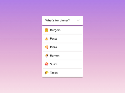 Daily UI Challenge 027: Dropdown