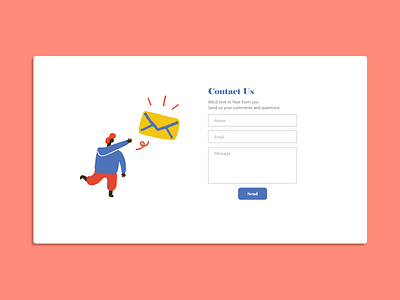 Daily UI Challenge 028: Contact Us 028 100daysofui challenge028 contactform contactus dailyui dailyuichallenge design ui uxdesign