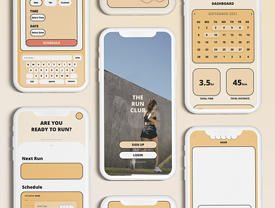 The Run Club App Design app design branding figma ui