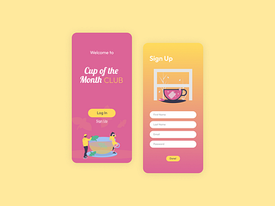 Monthly Tea Subscription Sign Up dailyui design illustration signup teasubscription ui